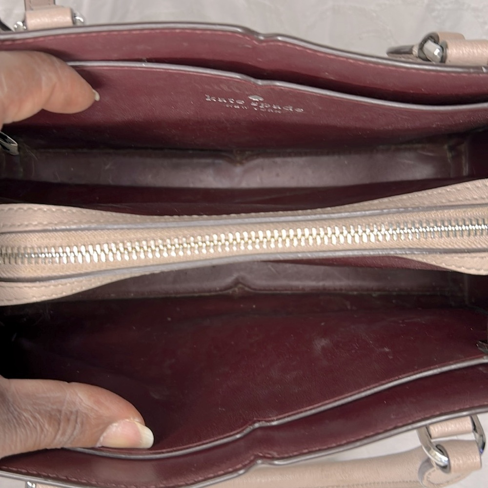 KATE SPADE NY blush pale pink medium satchel with 3 sections Detach straps. - Picture 10 of 16